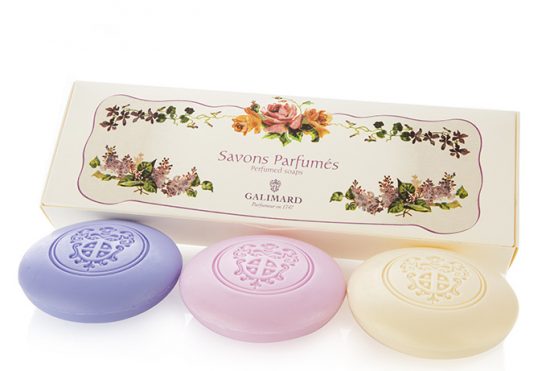 Coffret de 3 savonnettes fleurs de provence - Galimard parfumeur à Grasse