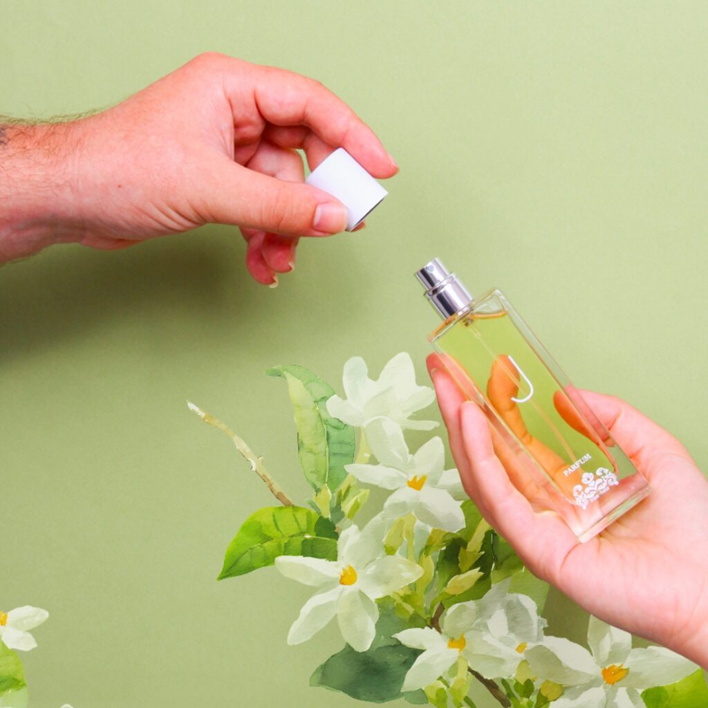 Parfum J au jasmin de Grasse de la Collection HÉRITAGE de la Maison de Parfums Galimard